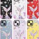 for iPhone 14 Case, Magical Mermaid Pattern with Iridescent Tail, Military-Grade Drop Protection, Cute Soft Slim TPU Protective Cover with Camera Protection for Women & Girls