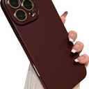 Caseative for iPhone 16 Pro Max Case, Solid Color Full Camera Lens Protection Phone Case (Red)