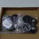 Dear Self Adhesive Caster Wheels for Furniture, Storage Box, Trash Can - Stainless Steel Universal 360 Degree Rotating 0.8 Inch Low Profile Swivel Wheels - Black 8 Pack