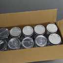 novelinks 16 oz Clear Plastic Jars with Lids, Refillable 16oz Mason Jars with Lids & Storage Containers for Kitchen & Household Use (20 Pack,Silver)