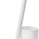 Toilet Brush and Holder Set, Toilet Bowl Cleaner Brush White, Scrubber Brush for Bathroom, Rv, Bathtub, Litter Box, Waste Bin