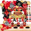 Casino Theme Party Decorations, Casino Birthday Decorations Supplies, Las Vegas Party Decoration, Poker Happy Birthday Backdrop