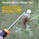 SIXCAR Weed Remover Tool,Portable Garden Weeder Tool,New Gardening Weeding Tools,for Garden Hand Tools for Vegetable Gardening Backyard Farm Planting & Uprooting Weeding Tool (Rubber Handle)