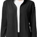 Cherokee Womens Zip Front Scrub Jacket, 2 Pockets, Princess Seams, Moisture Wicking, 360 Stretch Fabric - CK303, 2XL