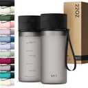 KIVY Slim Water Bottle 22oz with Leakproof Flip Lid [Lightweight & Shatterproof] - Small Drinking Waterbottle - Tritan Bottle Without Straw for School, Sport & Travel - Drinking Bottle - BPA Free