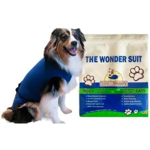 Surgi~Snuggly Female Dog Diaper Cover and Male Dogs Diapers Suit with American Textile and Wrap Around Legs for Superior Fit - Fits (S - Blue) Size S
