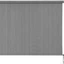 SMONTER Outdoor Sunshade Roller Shade 8'W x 6'H (96" Wx72 H), Exterior Cordless Roll Up Shades Blinds, UV Protection Shade Cloth with Crank Operation for Outside Windows Patio Porch Gazebo, Dark Grey