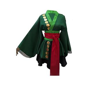 ulesoke Women Anime Cosplay Costume Lolita Kimono Robe Dress Sexy Suspender Skirt Outfits Halloween Suit with Belt, 3XL