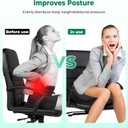 SAHEYER Donut Pillow for Tailbone Pain, Memory Foam Hemorrhoids Pillow for Sciatica Nerve, Sciatica Hip Coccyx Seat Cushion for Long Sitting Office Workers, Car Drivers, Black