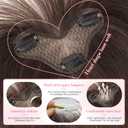 Hairro Clip In Bangs Human Hair Extensions For Women Wispy Air Bang Clip On Hair Toppers Remy 3D Cover Short Thin Topper Hairpieces 11 Inches 14.5g #02 Dark Brown