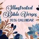 Illustrated Bible Verse Calendar 2026 Monthly Wall Calender 12 Month Religious Gifts For Women | American Made In The USA