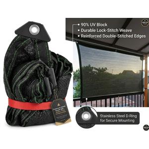 Fence Privacy Screen Balcony Sun Shade Cloth 3'x6' 80% Shade Fabric Outdoor Patio Screens Mesh Panels Apartments Railing Cover UV Protection for Backyard Garden Porch Deck