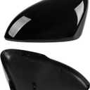 1Pair Black Side Mirror Cover Cap Housing Compatible with Honda Accord 2018 2019 2020 2021 2022 Honda Accord Touring and Touring Hybrid with Turn Signal Model, Direct Replacement, 76251-TVA-A31