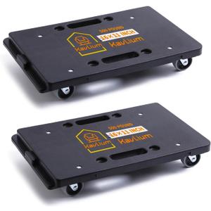 Furniture Dolly,Furniture Movers Dollys with Wheels,16in-11in 500lbs Capacity,Moving Dolly 4 Wheels Heavy Duty,4 Wheels Small Flat Dolly, 2 Pack, Black