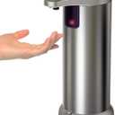 Sensor Pump Dispenser,Battery Operated Soap Refillable Dispenser Infrared Automatic Soap Dispenser, Brushed Stainless Steel Touchless Soap Dispenser for Bathroom Kitchen Hotel Restaurant.