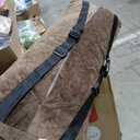 Recliner Leg Rest Cushion with Strap, Memory Foam Under Knee Pillow for Back Sleeping and Foot Elevation, Half Moon Bolster Pillow for Chair, Head, Lumbar Support, 23x9x4in (Brown)