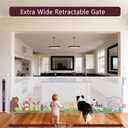 Retractable Baby Gate & Dog Gate -Extends to 120" Wide, 33" Tall