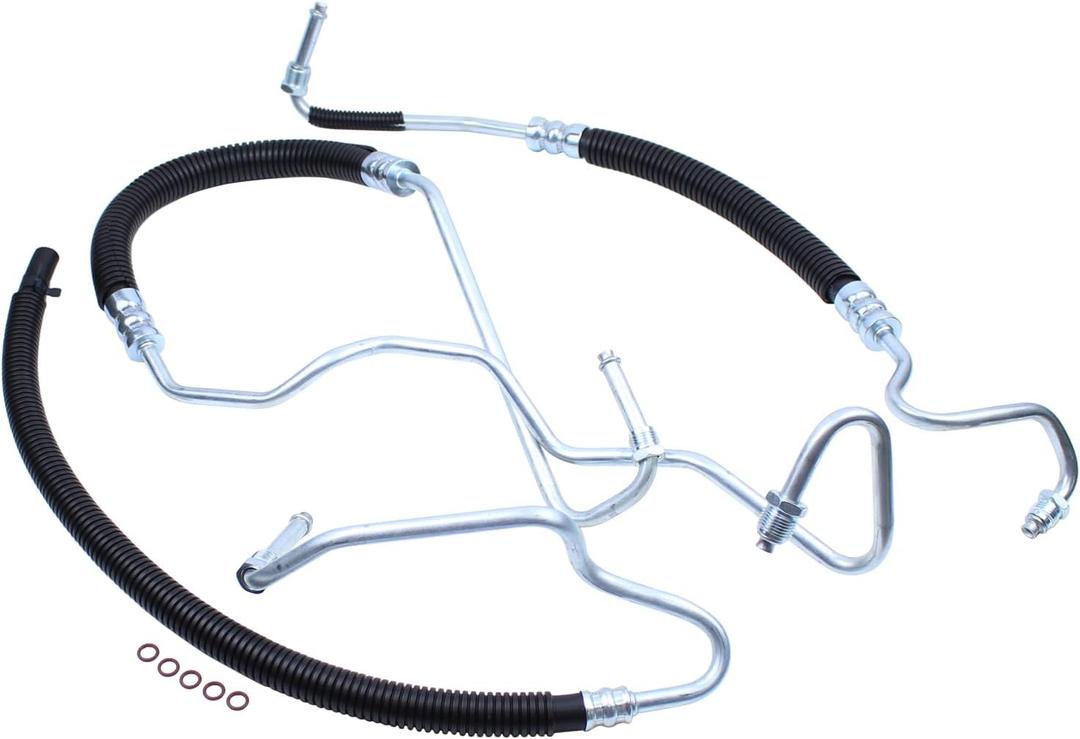 MOTOKU Power Steering Pressure Hose Pipe and Hydroboost Brake Booster Hose for Chevrolet Silverado 2500HD 3500 6.6 Diesel 2001-2005, for GMC Sierra 2500 HD 3500 6.6 Diesel 2001-2005
