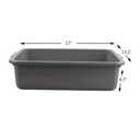 13 L Plastic Commercial Bus Tubs, Grey Plastic Dishwashing Tub, 4 Packs