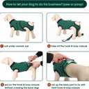 Kuoser Recovery Suit for Dogs Cats After Surgery, Professional Pet Recovery Shirt Dog Abdominal Wounds Bandages, Substitute E-Collar & Cone,Prevent Licking Dog Onesies Pet Surgery Recovery Suit (Green, L)