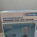 Rechargeable Pool Leaf Vacuum with Telescopic Pole, 83GPM Powerful Suction Cordless Pool Skimmer for Inground & Above Ground Pools with 6.6Gal Leaf Catcher Bag for Heavy Debris Areas