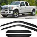 Window Rain Guards Visors for 1999-2016 Ford F250 F350 F450 F550 Super Duty SuperCrew Cab, Window Vent Wind Shades Deflectors, 4-Fullsize-Door