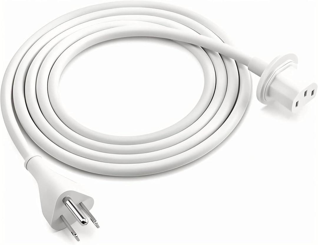 Replacement Power Adapter Extension Cord Compatible for iMac 20 inch 21.5' 24 inch 27 inch Power Supply Cord, white