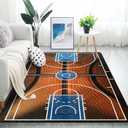 ALAZA Basketball Print Court Sport Area Rug Rugs for Living Room Bedroom 4'10" x 6'8"