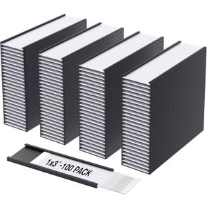 MaxGear 100 Pack C Channel Magentic Label Holders, 1x3" Magnetic Labels, Reusabel Magnet Name Tags for Locker Shelf, Tool Box, Home, Office, Refrigerator, Whiteboard MaxGear 100 Pack C Channel Magentic Label Holders, 1x3" Magnetic Labels, Reusabel Magnet Name Tags for Locker Shelf, Tool Box, Home, Office, Refrigerator, Whiteboard