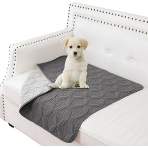 Waterproof Dog Blanket, 30x30 inches Small Pet Couch Covers for Sofa, Chair Bed Furniture Protector from Dogs Washable and Reversible-Lightgrey+Darkgrey