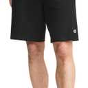 Champion Men's Lounge Shorts, Standard Fit, 9 Inch Inseam, Lightweight 100% Cotton, (XXL Tall Black)