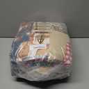 Christmas Comforter Set Queen Size 7 Pieces, Red Reindeer Snowflake Bed in A Bag, Reversible Red and Black Check Comforter with Sheet Set, Soft Polyester Bedding Set