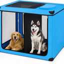 54" L x 36" W x 46" H Extra Large Travel Dog Crate for 2 Dogs with Divider