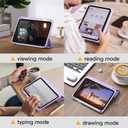 Mastten for iPad mini 7 Case A17 Pro, for iPad mini 7th/6th Generation Case 2024/2021 8.3 Inch with Pencil Holder, Hybrid Slim Clear Back Shell Cover Kids, Auto Wake/Sleep, Lavender