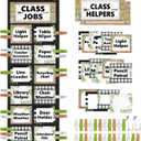 Pasimy Plant Class Jobs Pocket Chart Class Helpers Pocket Chart Classroom Jobs Cards with Clips and Hooks Teacher's Helper Bulletin Board Set for Back to School Classroom Teacher Supplies