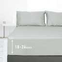 sunflower Extra Deep Pocket California King Sheet Sets Fits 18"-24" in Deep Mattress -100% Cotton Calking Sheet Set, Silver Gray Hotel Luxury Soft Breathable Sheet Sets for Calking Bed Deep Pocket