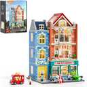 Lumibricks Toy-Store Lighting Building-Bricks Set City Town Modular Townhouse Toy Shop Dollhouse LED Light Display Model 3086 Pcs Construction Kit for Adults and Teens