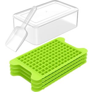 Mini Ice Cube Tray for Freezer: FDDBI Small Ice Trays for Freezer with Bin - 1174PCS Easy Release Nugget Ice Tray - Crushed Ice Tray with Container
