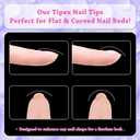 outopen 336pcs Medium Almond Nail Tips Thicken Clear Almond Shape Nail Tips for Polygel Acrylic Extension Full Cover Fake Nail Press On Tips for Beginners DIY Manicure,14 Sizes