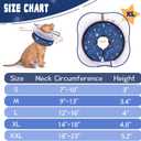 Elevated Inflatable Dog Cone Collar to Stop Licking, Dog Donut Collar After Surgery, Soft Pet Cone Alternative for Small Medium Large Dogs (Blue, XL)