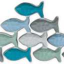 SAILINGSTORY Wooden Fish Wall Decor Coastal Beach Decoration for Home Lake House Decor Small (15.2L" x 7.9W")