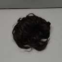 CJL HAIR Large Messy Bun Hair Piece Wavy Curly Scrunchies Synthetic Chignon Ponytail Hair Extensions Thick Updo Hairpieces for Women Brown Black