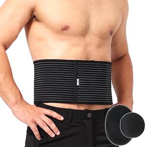 Umbilical Hernia Belt with 2x Compression Pads, Abdominal Support Binder for Men & Women Belly Compression/Incisional, Femoral, Spigelian Hernia Post Surgery Pain Relief (XXL)
