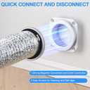 Magnetic Dryer Vent Connector Kit,Coupling DV180 Aluminum Dryer Vent Hose Quick Connector Includes 4"x3ft Duct with Self-Aligning Magnet & Airtight Seal,1 Foil Tape,1 Screwdriver,2 Key Hose Clamps