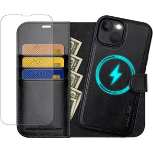 OCASE Compatible with iPhone 14 Wallet Case with Card Holders, Magnetic Detachable 2 in 1 Flip PU Leather Case Folio RFID Blocking Kickstand Shockproof Removable Phone Cover 6.1 Inch 2022 (Black)