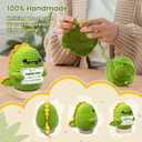 Gossby Handmade Positive Dinosaur Crochet with Message - Gift for Teacher - THANK YOU FOR HELPING ME GROW - Appreciation, Thank You, Christmas, End of Year Gift from Student - Knitted Decor