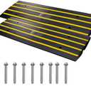 VEVOR Driveway Curb Ramp 2 Pack 1 Channel Threshold Ramp, 22046 Lbs Capacity Rubber Car Ramp, 2.6" Rise Curbside Bridge Ramp for Driveway, Loading Dock, Garage, Sidewalk, Car, Truck, Scooter