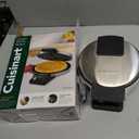 Cuisinart Waffle Maker, 1250W Round Classic Waffle Iron, 5-Setting Adjustable Browning Control, WMR-CANAS, Brushed Stainless