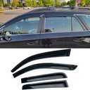 Original Side Window Wind Deflectors fit for 2015-2019 Subaru Outback,4pcs Dark Smoke Window Visors Outside Mount Tape-On Nice Sun Rain Guards Set 94376