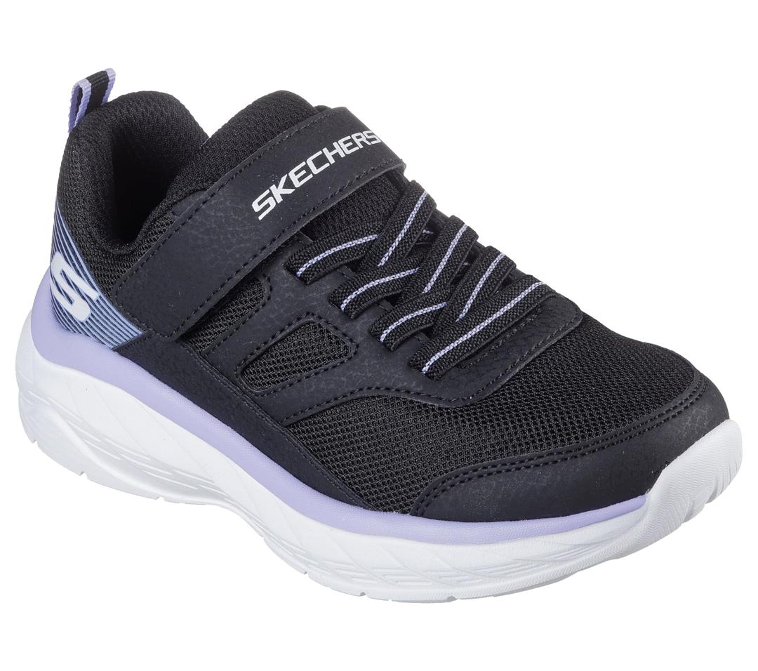 Skechers Kids Boundless Sneaker, Black/Lavender, 2 Little Kid, 2